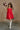 Emily Red Bubble Hem Sleeveless Mini Dress - full body front view