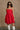 Emily Red Bubble Hem Sleeveless Mini Dress - front 