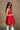 Emily Red Bubble Hem Sleeveless Mini Dress - side view