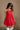 Emily Red Bubble Hem Sleeveless Mini Dress - frontal view