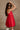 Emily Red Bubble Hem Sleeveless Mini Dress - close side view