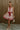 Adalynn Rust & Cream Striped Mini Dress - full front view