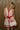 Adalynn Rust & Cream Striped Mini Dress - front view
