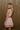 Adalynn Rust & Cream Striped Mini Dress - back/side view