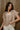 Noah Taupe & Lace Short Sleeve Top - close front view