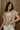Noah Taupe & Lace Short Sleeve Top - close front view