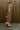 Sophie Brown & Cream Linen Midi Dress - full body side view