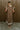 Sophie Brown & Cream Linen Midi Dress - full body back view