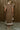 Sophie Brown & Cream Linen Midi Dress - close  back view