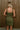 Claudia Olive Buckle Strap Mini Dress - back view