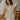 Laney Cream & Brown Striped Tie Front Top - front view