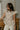 Laney Cream & Brown Striped Tie Front Top - frontal view