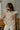 Laney Cream & Brown Striped Tie Front Top - frontal view