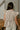 Laney Cream & Brown Striped Tie Front Top - close back view