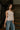 Erika Taupe Knit Peplum Tank Top - frontal side view