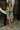 Savannah Green & White Floral Flare Mini Dress- front full body view