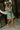 Savannah Green & White Floral Flare Mini Dress- frontal side view