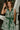 Savannah Green & White Floral Flare Mini Dress- close up top view