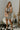 Savannah Brown & White Floral Flare Mini Dress- full body view