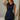 Freya Navy Pleated Flare Mini Dress- full front view