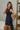 Freya Navy Pleated Flare Mini Dress- side view