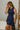 Freya Navy Pleated Flare Mini Dress- frontal side view