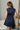 Freya Navy Pleated Flare Mini Dress- back view