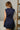 Freya Navy Pleated Flare Mini Dress- close up back view