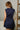 Freya Navy Pleated Flare Mini Dress- close up back view