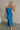 Andrea Blue Satin Floral Midi Dress- full body view