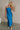 Andrea Blue Satin Floral Midi Dress- full body view