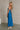 Andrea Blue Satin Floral Midi Dress- full side view