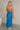 Andrea Blue Satin Floral Midi Dress- full back view