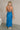 Andrea Blue Satin Floral Midi Dress- full back view
