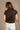 Charlie Dark Brown High Neck Top - close up back view