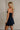 Blake Navy Strapless Flare Mini Dress- side view