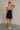 Blake Navy Strapless Flare Mini Dress- full body back view