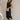 Ariella Navy Sleeveless Midi Dress- full side body view