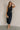 Ariella Navy Sleeveless Midi Dress- full body view