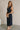 Ariella Navy Sleeveless Midi Dress- side view