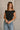 Lila Black & White Polka Dot Top- top front view