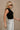 Harlow Black Textured Crinkle Tank- frontal side view