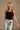 Brooke Black & Gold Medallion Halter Tank- top view