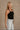 Brooke Black & Gold Medallion Halter Tank- side view