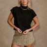 Charlie Black High Neck Top- top view