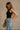 Blair Black Crinkle V-Neckline Tank- side view