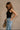 Blair Black Crinkle V-Neckline Tank- side view