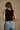 Blair Black Crinkle V-Neckline Tank- back view