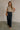 Amina Light Taupe & Navy Stripe Top - full body view
