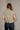 Amina Light Taupe & Navy Stripe Top - full back view